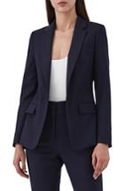 Women's Reiss Fenton Stretch Wool Blend Jacket Us / 4 Uk - Blue