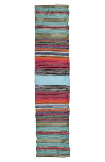 Women's Missoni Metallic Stripe Scarf, Size - Green
