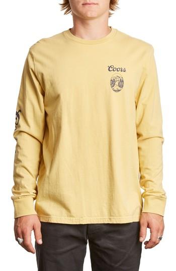 Men's Brixton X Coors Filtered Graphic T-shirt - Yellow