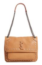 Saint Laurent Medium Niki Star Studded Leather Shoulder Bag -