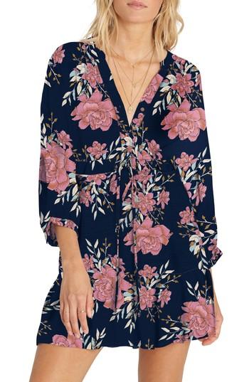 Women's Billabong Marry Mine Ruffle Hem Minidress - Blue