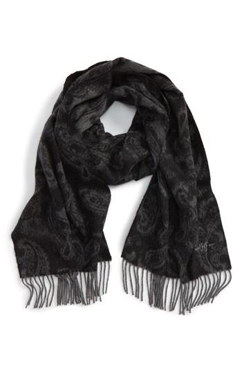 Men's Hickey Freeman Paisley Jacquard Cashmere Scarf