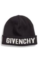 Women's Givenchy Intarsia Logo Beanie - Black