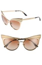 Women's Mdg Madonna For Dolce & Gabbana 57mm Gradient Cat Eye Sunglasses - Gold/ Brown Gradient