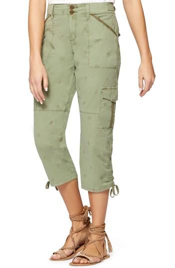 Women's Sanctuary Terrain Crop Cargo Pants - Green