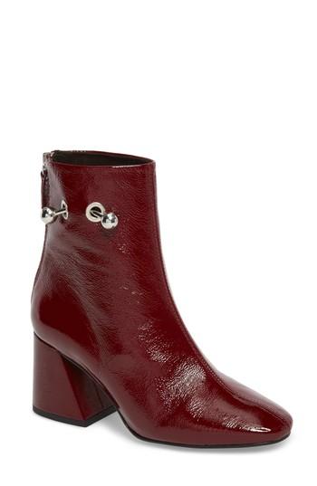 Women's Topshop Mighty Flared Heel Bootie .5us / 36eu - Burgundy
