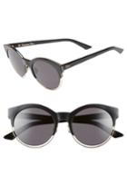 Women's Dior Siderall 1 53mm Round Sunglasses - Black/ Rose Gold