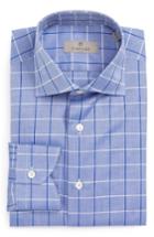 Men's Canali Fit Windowpane Dress Shirt