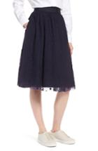Women's 1901 Embroidered Tulle Skirt - Blue