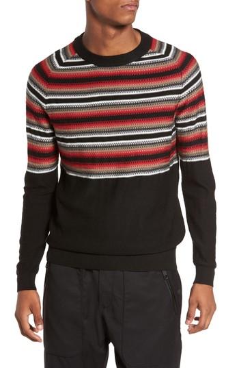 Men's Antony Morato Stripe Sweater - Black