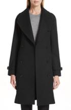 Women's Burberry Cranston Wool Blend Trench Coat - Black