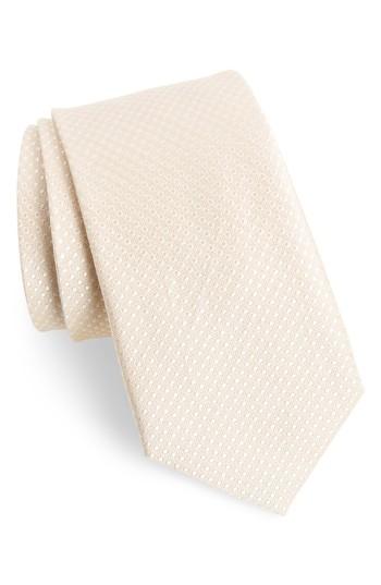 Men's The Tie Bar Dotten Dot Silk Tie, Size X-long X-long - Beige