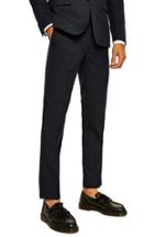 Men's Topman Skinny Fit Textured Trousers S - Blue
