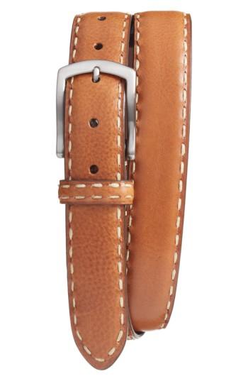 Men's Torino Belts Calfskin Leather Belt - Saddle