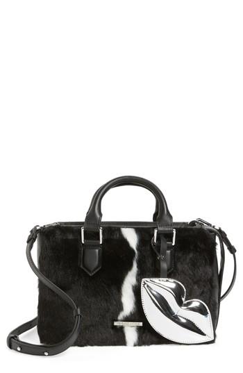 Kendall + Kylie Claire Faux Fur & Leather Satchel -