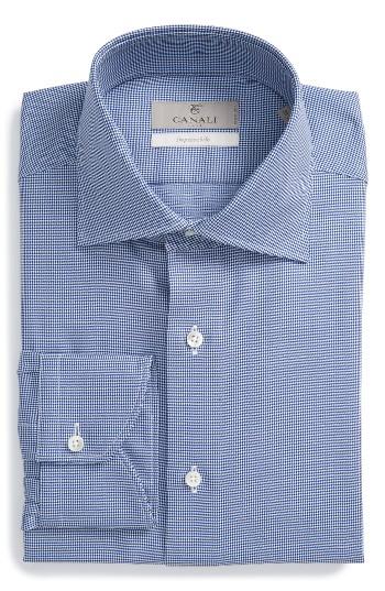 Men's Canali Trim Fit Houndstooth Dress Shirt