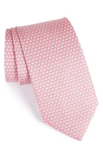 Men's Salvatore Ferragamo Coffee Cup Print Silk Tie, Size - Pink