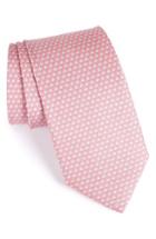 Men's Salvatore Ferragamo Coffee Cup Print Silk Tie, Size - Pink