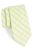 Men's Nordstrom Men's Shop Grid Cotton & Silk Tie, Size - Green