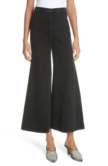 Women's Rachel Comey Absolute Herringbone Weave Wide Leg Pants - Black