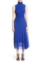 Women's Fuzzi Tulle Turtleneck Midi Dress - Blue