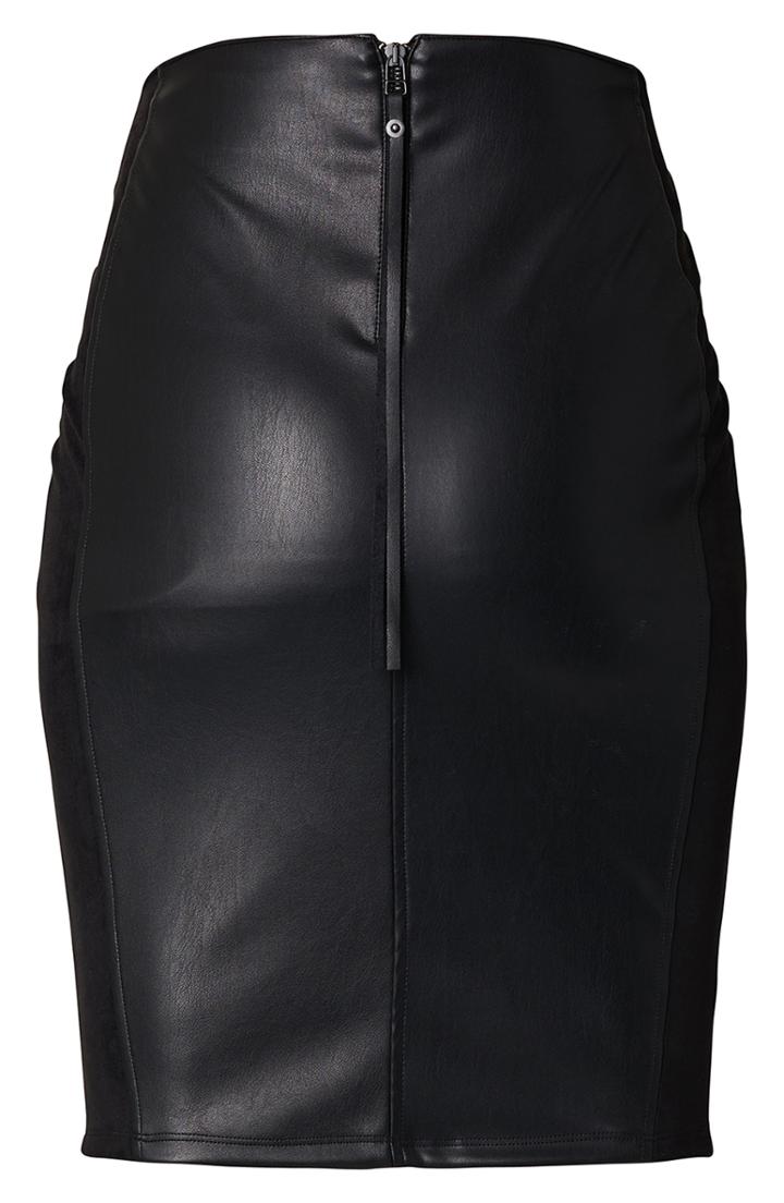 Women's Supermom High Waist Faux Leather Skirt