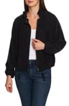 Women's 1.state Ruffle Neck Bomber Jacket - Black