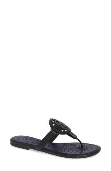 Women's Tory Burch Miller Scalloped Medallion Sandal M - Black