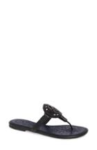 Women's Tory Burch Miller Scalloped Medallion Sandal M - Black