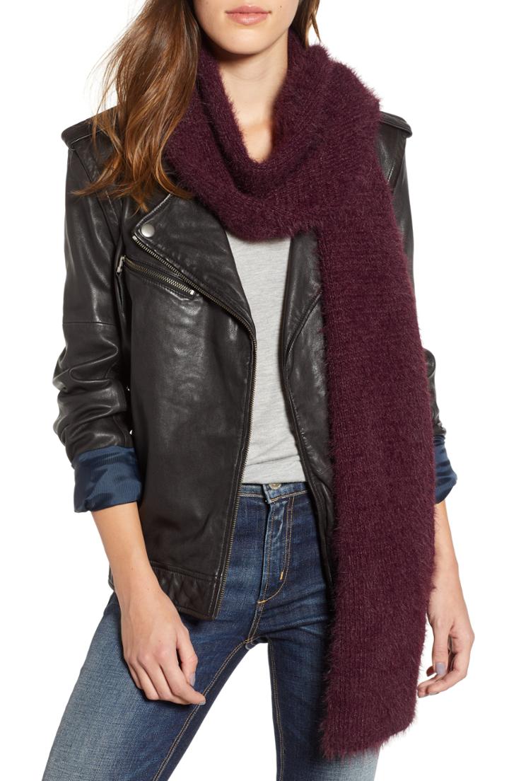 Women's Treasure & Bond Eyleash Knit Muffler, Size - Burgundy