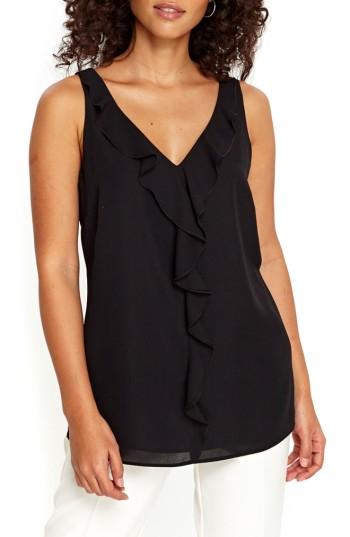 Women's Wallis V-neck Ruffle Tank Top Us / 16 Uk - Black