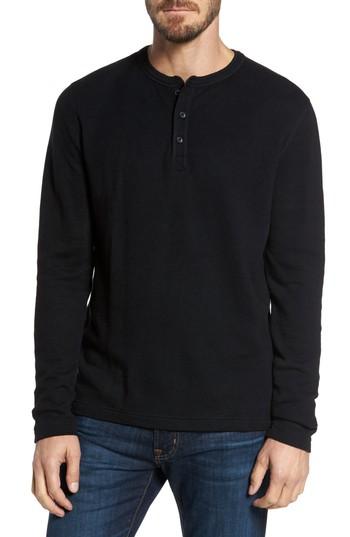 Men's Nordstrom Men's Shop Winter Henley - Black