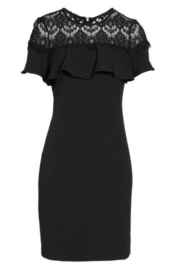 Women's Julia Jordan Lace Ruffle Sheath Dress - Black