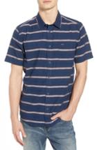 Men's Rvca Outer Sunset Woven Shirt, Size - Blue
