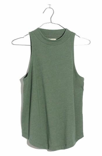 Women's Madewell Mock Neck Tank - Green