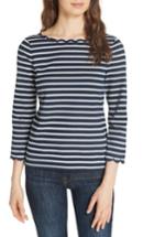 Women's Kate Spade New York Scalloped Stripe Top - Blue