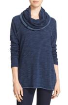 Women's Free People 'beach Cocoon' Cowl Neck Pullover - Blue