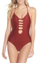 Women's Bca Love Letters One-piece Swimsuit - Burgundy