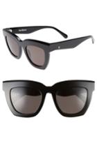 Women's Valley Ludlow 49mm Retro Sunglasses - Gloss Black/ Black