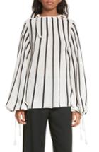 Women's See By Chloe Stripe Tie Detail Sweater - Black