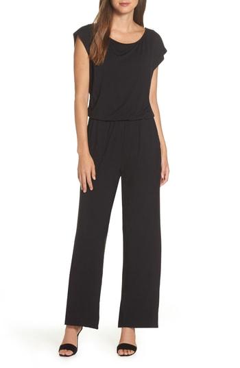 Women's Fraiche By J Sara Blouson Jumpsuit - Black