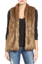 Women's Hinge Faux Fur Vest - Beige