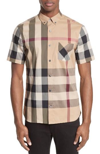 Men's Burberry Thornaby Acbji Check Sport Shirt