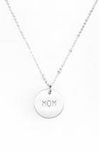 Women's Nashelle Sterling Silver Mom Charm Necklace
