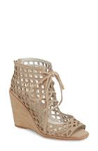 Women's Jeffrey Campbell Cuadro-hi Wedge Sandal M - Beige