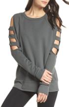 Women's Zella Cutout Sleeve Sweatshirt - Grey