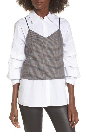 Women's J.o.a. Plaid Camisole - Grey