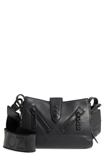 Kenzo Mini Kalifornia Leather Shoulder Bag - Black
