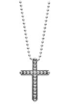 Women's Lagos Signature Caviar Cross Pendant Necklace