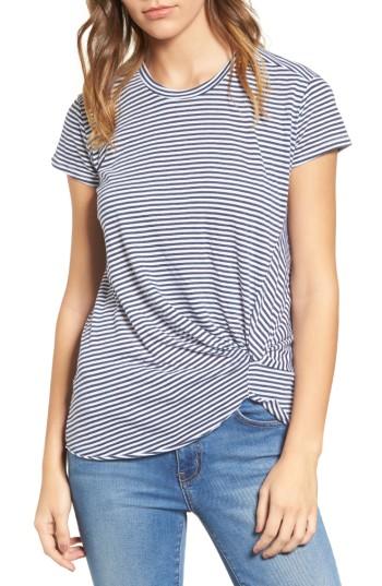 Women's Stateside Front Twist Stripe Tee - White